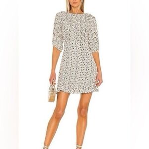 Faithfull The Brand Floral Puff Sleeve Mini Dress XS